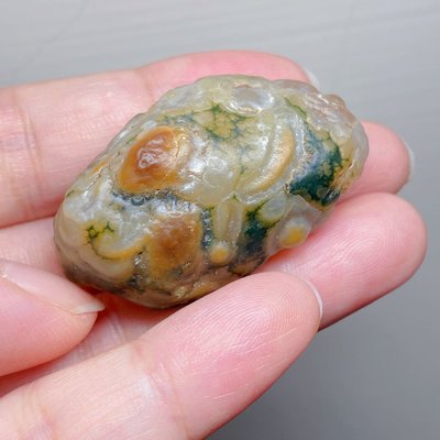 【巽玉閣】阿拉善戈壁大顆全玉化龍眼魚子綠經脈石瑪瑙原石單顆-奇石收藏,把件,標本,原礦,原石