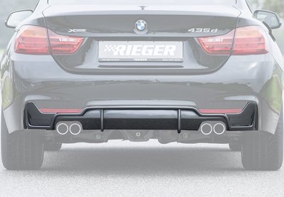 【樂駒】RIEGER BMW F32 F33 F36 LCI rear skirt insert 後下擾流 後下巴 四出