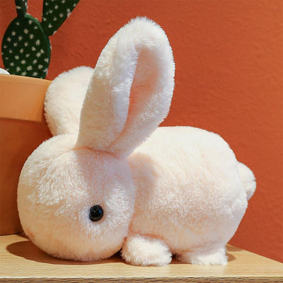 仿真趴兔子公仔毛絨玩具情侶小白兔安撫玩偶玉兔一對情人節禮物女