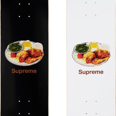 ☆LimeLight☆ 2018 S/S Supreme Chicken Dinner Skateboard 烤雞黑白