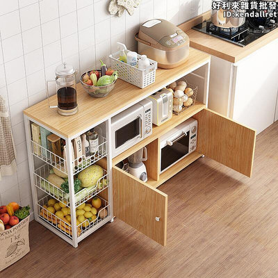 廚房儲物架蔬菜收納架家用多功能小型分層不繡鋼置物架簡易鐵藝益