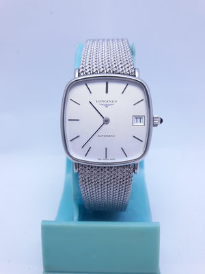 瑞士原裝LONGINES浪琴,日期顯示,原裝龍頭,原裝錶帶,不鏽鋼自動男錶