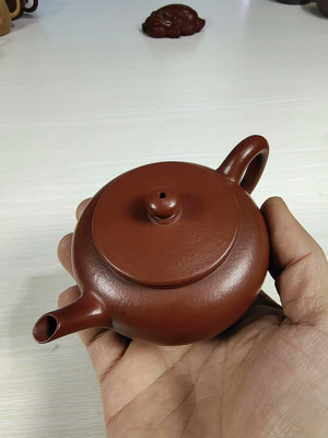 『孤品』 張老師水平極品家藏老朱泥120cc 紫砂 茶具 收藏【二手】【盛世收藏】-2972