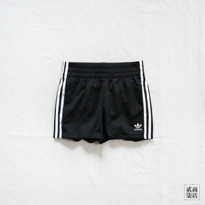 貳柒商店) adidas 3-Stripes Shorts 女款 三葉草 短褲 黑色 基本款 三線褲 IB7426
