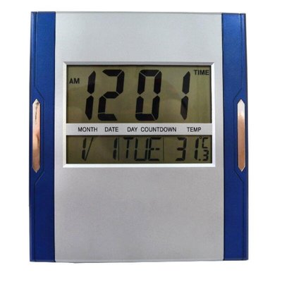 萬年曆電子鐘 大字LCD數顯液晶顯示掛鐘 璧鐘 溫度計 計時器 鬧鐘 床頭時鐘【DH465】 久林批發
