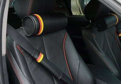 福斯 VW 安全帶護肩 護套 Golf Jetta Polo Tiguan Touareg 碳纖維紋