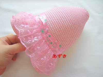 幼童/50 cm/ 圈圈緞帶x可收納草帽-粉色