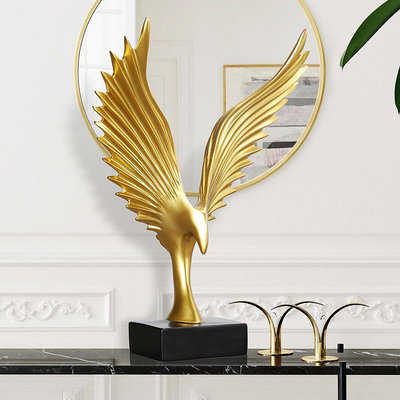 交換禮物 創意天使之翼擺件簡約現代客廳桌面酒柜裝飾工藝品大展宏圖
