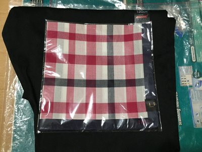 《24H必回覆》DAKS LONDON 女用 手帕（黑白紅格紋）日本製 100%綿 川邊（株）塑膠包裝