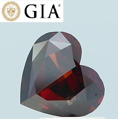 【台北周先生】世界稀有!!天然Fancy紅色鑽石 1.18克拉 超濃郁 EVEN分布 璀璨耀眼 愛心切割 送GIA證書