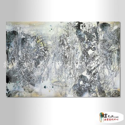 【放畫藝術】名家抽象103 純手繪 油畫 橫幅 灰色 中性色系 無框畫 名畫 線條 現代抽象 近代名家 大師作品