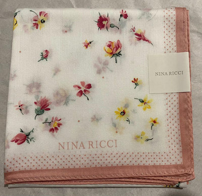 日本手帕  擦手巾 Nina Ricci no.121-3 57cm 大尺寸可當領巾