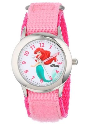 預購 美國 Disney Ariel 小美人魚 公主熱賣款 可愛兒童手錶 指針學習錶 高質感尼龍錶帶 生日禮