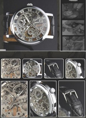 036 機械錶 鏤空雕花透視機械腕錶036 機械錶 鏤空雕花透視機械腕錶 CURREN 卡瑞恩 Winner
