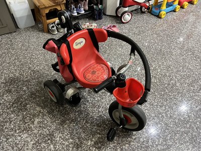 ~日本IDES 第三代 寶寶摺疊 三輪車 背包車~ 紅色