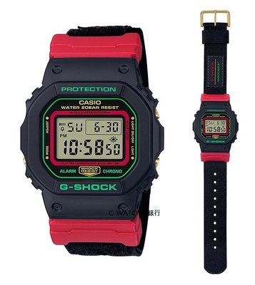 【公司貨附發票】CASIO 卡西歐 DW-5600THC-1 運動街頭G-SHOCK手錶 帆布