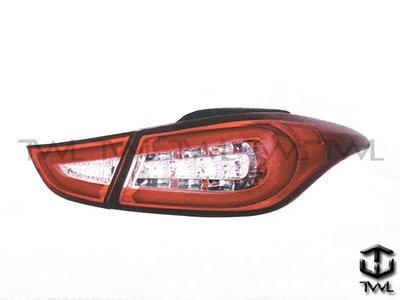 《※台灣之光※》全新現代HYUNDAI ELANTRA 12 13 14 15年LED光條光柱紅白晶鑽後燈尾燈組