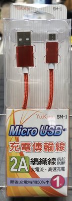 【通訊達人】YUUKATSU SM-1 MICRO USB 充電傳輸線