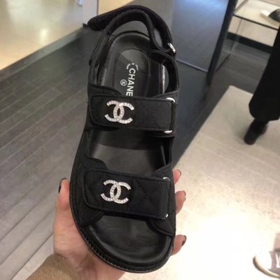 【BLACK A】精品Chanel 經典熱賣款魔鬼氈涼鞋