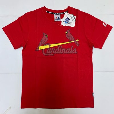 CA-美國職棒【聖路易紅雀】MLB LOGO隊徽T恤 (紅,尺寸:S Majestic Pujols Molina)