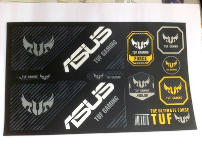 華碩 TUF ASUS TUFGAMING 商標貼 電競 主機板 機殼 電供 顯示卡 造型貼紙 個性化 貼紙