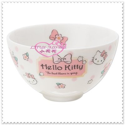 小花花日本精品♥ Hello Kitty 日本製   飯碗 陶瓷碗  點心碗   大臉點點櫻花11269809
