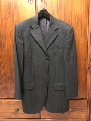 FENDI 芬迪 古著VINTAGE 鐵灰色 歐美時尚 經典 90年代 三扣正式/休閒西裝外套 老佛爺