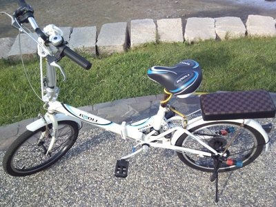 (無貨)16吋豪華六段變速摺疊腳踏車,加裝高級座墊及折疊風火輪