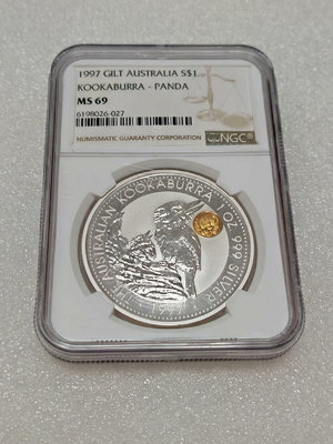 澳洲1997年翠鳥銀幣ngc69分