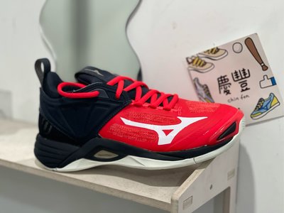 慶豐體育👟 美津濃 MIZUNO WAVE MOMENTUM 2  紅 黑 女 排球鞋 V1GA211263