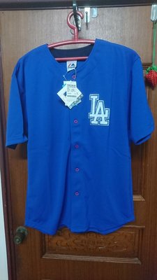 MLB洛杉磯道奇Los Angeles Dodgers客場藍色球衣L號