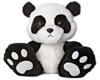 8098A 歐洲進口 限量品 可愛Q版熊貓娃娃超萌動物小貓熊絨毛玩偶抱枕毛絨娃娃擺設玩具送禮禮物