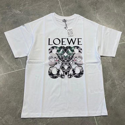 Leann代購~LOEWE 2023羅意威t恤圓領男裝高版本短袖夏季新款歐美