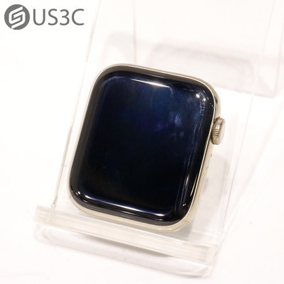 【US3C-青海店】【一元起標】台灣公司貨 Apple Watch Series 6 44MM GPS+LTE A2376 金色 不鏽鋼錶殼 二手智慧手錶
