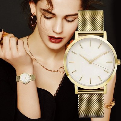 【熱賣精選】韓國流行時尚不鏽鋼腕錶 簡約女錶 質感鋼錶 女士手錶石英錶 潮流網美氣質 姊妹情侶禮物飾品手錶 G862RG