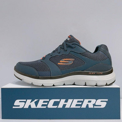 SKECHERS FLEX ADVANTAGE 4.0 男生 藍色 舒適 寬楦 防水 運動 慢跑鞋 232225WNVY