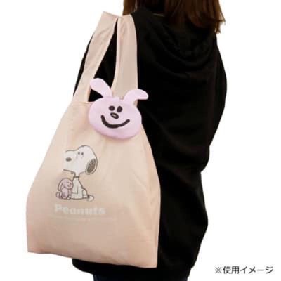 ❤Lika小舖❤限量供應 全新正品日本購入 Ecot 購物袋 折疊環保購物袋附掛勾掛環扣 史努比兔子