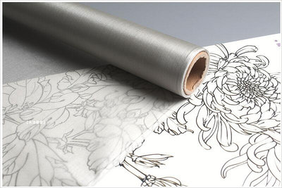 日本真絲熟絹布〈銀色灰色〉(83cm米)工筆畫膠彩畫寫經小~滿200元發貨