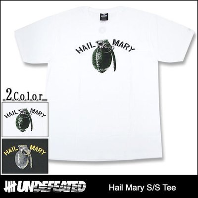 【 超搶手 】全新正品 2012 A/W 冬季新款 UNDEFEATED HAIL MARY TEE 黑色 S M L XL 白色 S M