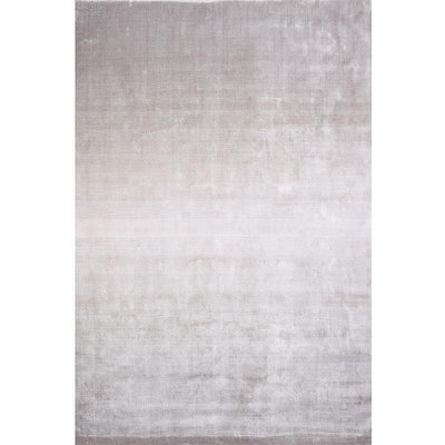 地墊印度進口手工編織天絲夏季銀灰色現代簡約高端輕奢臥室客廳地毯