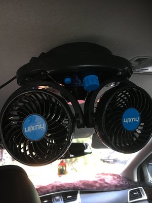 (USB版) 湖鑫 17年新款 HX-T513EX 4"車頂雙頭自動搖頭風扇 吸頂風扇 車頂風扇 磁吸風扇