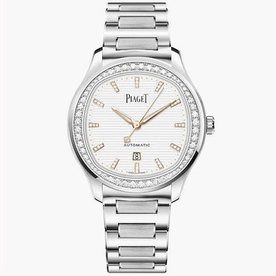 預購 伯爵錶 Piaget Polo系列 Piaget Polo Date腕錶 36mm G0A46019 機械錶 白色面盤 精鋼錶帶 鑽石 女錶