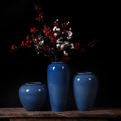 熱銷 現代簡約陶瓷花瓶擺件樣板房餐桌電視柜客廳水養插花裝飾品
