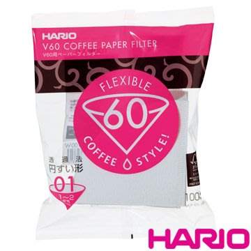 日本【HARIO】VCF-01-100W 酵素漂白濾紙 1-2杯用 100枚/包 日本原廠出品(0769088)