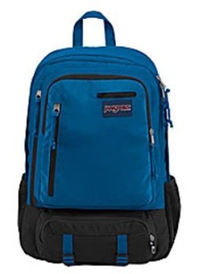 美國 JANSPORT 15吋 laptop 藍黑雙色 筆電後背包 學生書包
