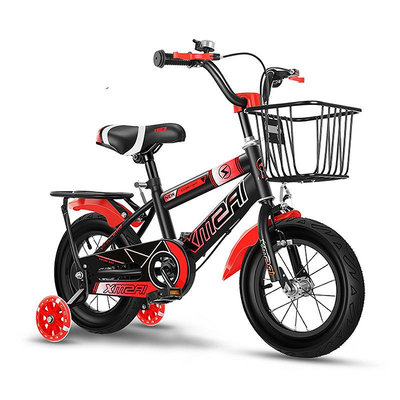 兒童自行車12寸14寸16寸18寸碳鋼車單車腳踏車帶輔助輪可兒童自行車 腳踏車 山地車 兒童單車