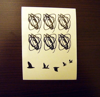 【萌古屋】魔幻系列塗鴉與飛鳥 - 男女防水紋身貼紙原宿刺青貼紙 K12