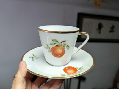德國獅牌水果畫片咖啡杯