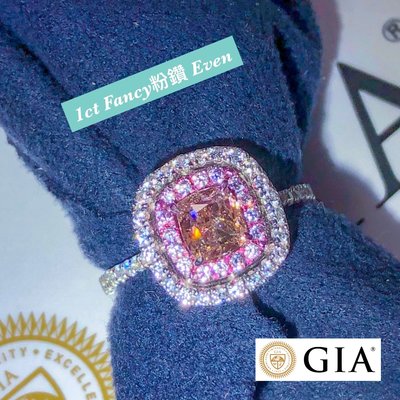 【台北周先生】天然FANCY粉紅色鑽石 1克拉 高雅美戒 火光超級閃耀 分佈EVEN 送GIA證書