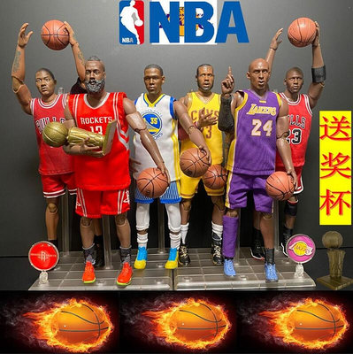 NBA1/9球星湖人隊科比詹姆斯喬丹手辦杜蘭特歐文哈登關節可動模型
